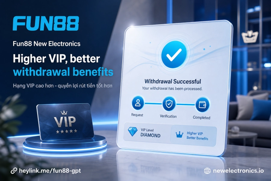Hạng VIP Fun88 hạn mức rút tiền Bạc Vàng Bạch Kim Kim Cương