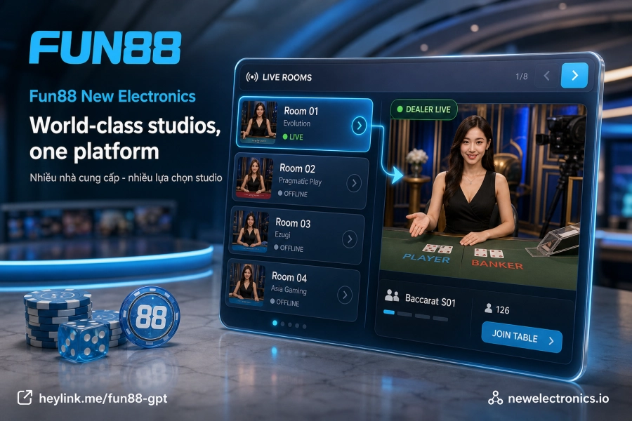 Fun88 live casino providers Evolution Pragmatic Play Sexy Gaming