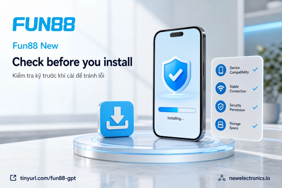 lưu ý kỹ thuật cài app Fun88 bộ nhớ kết nối mạng hệ điều hành