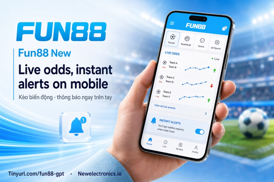 Ứng dụng Fun88 Mobile tích hợp thông báo đẩy theo thời gian thực về kết quả trận đấu