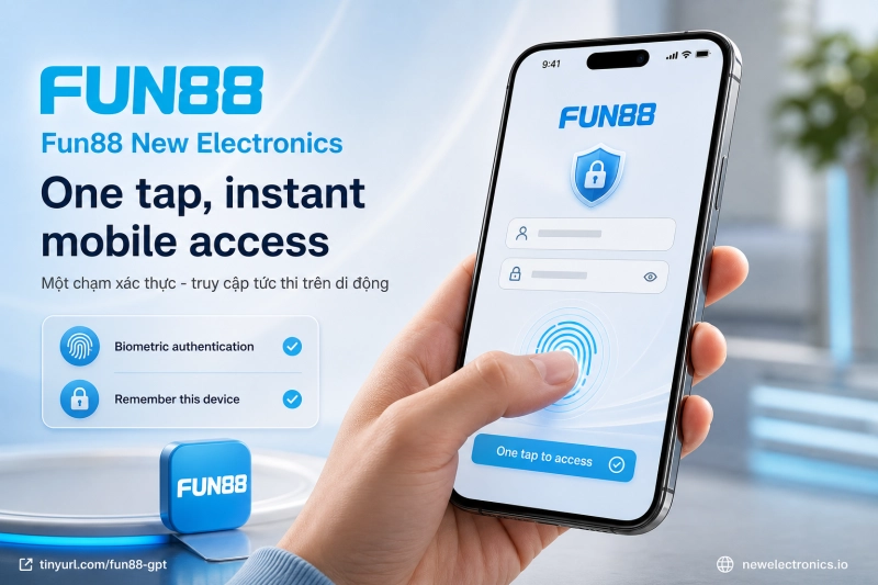 ứng dụng Fun88 mobile đăng nhập sinh trắc học iOS Android
