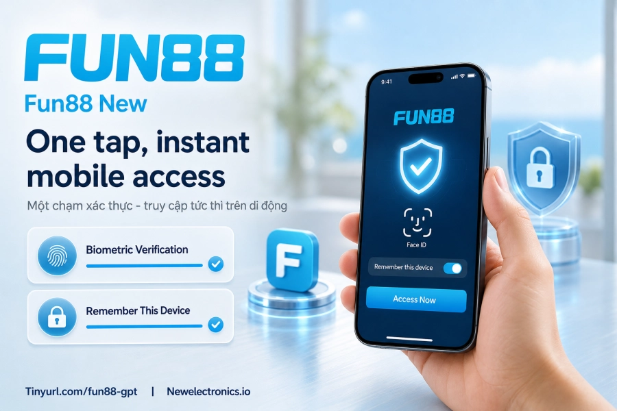 Fun88 mobile app login biometric authentication iOS Android
