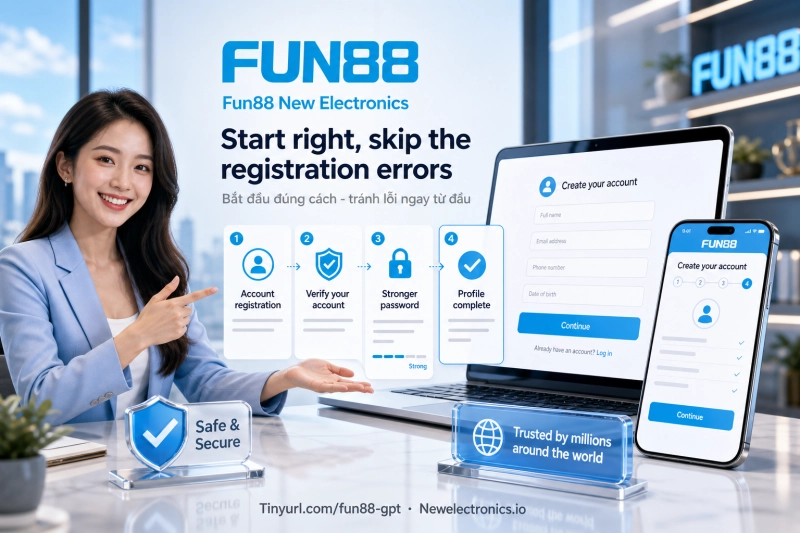 tạo tài khoản Fun88 qua web và app điện thoại hướng dẫn đăng ký 2026